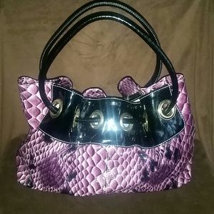 Sandra Gandolfi patent leather handbag